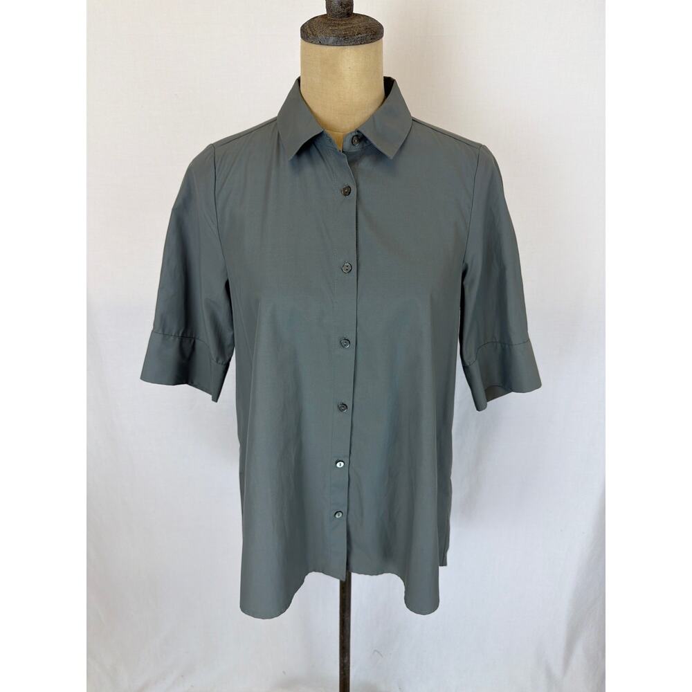 NWT Soya Concept Boutique Sage Short Sleeve Button Front Tunic Size XXL #0522